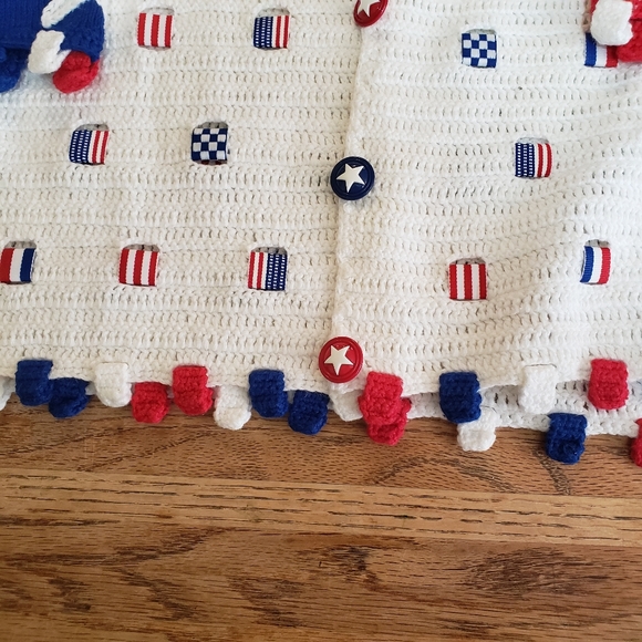 Design Options Ameriana Sweater, Vintage,crochet - Picture 3 of 16